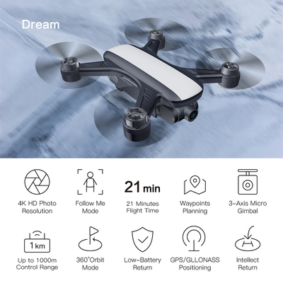 Brushless 175mm Wheelbase 4k Ultra HD Drone gimbal Rc Hd Video Follow Me